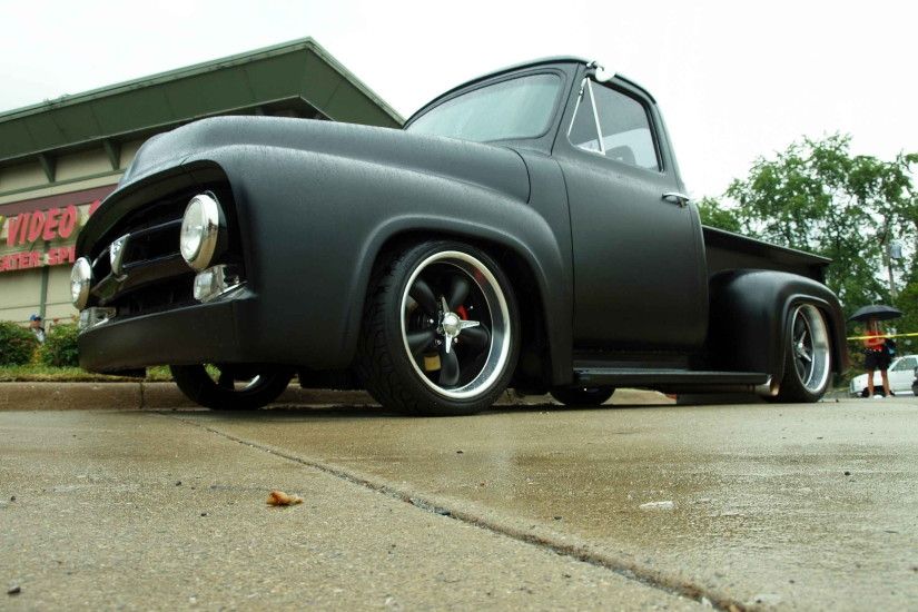 black Chevrolet Silverado single cab pickup truck, car, Rat Rod