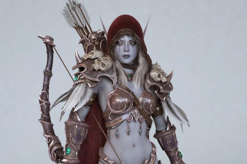 Video Game - World Of Warcraft Fantasy Woman Warrior Woman Ãlva Flicka  Armor Weapon Sylvanas Windrunner