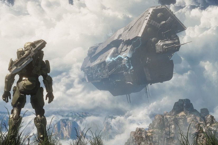 Halo 4 - Master Chief Spartan - UNSC ship crashing