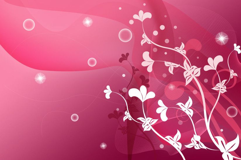 Picture pink abstract small flowers white color