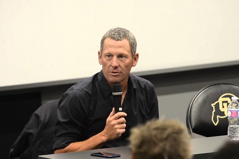 Lance Armstrong Speaks to Class at University of Colorado in Boulder