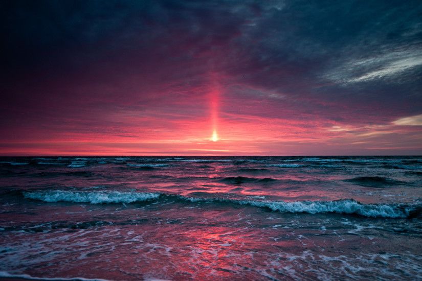 Ocean Sunset Screen Backgrounds