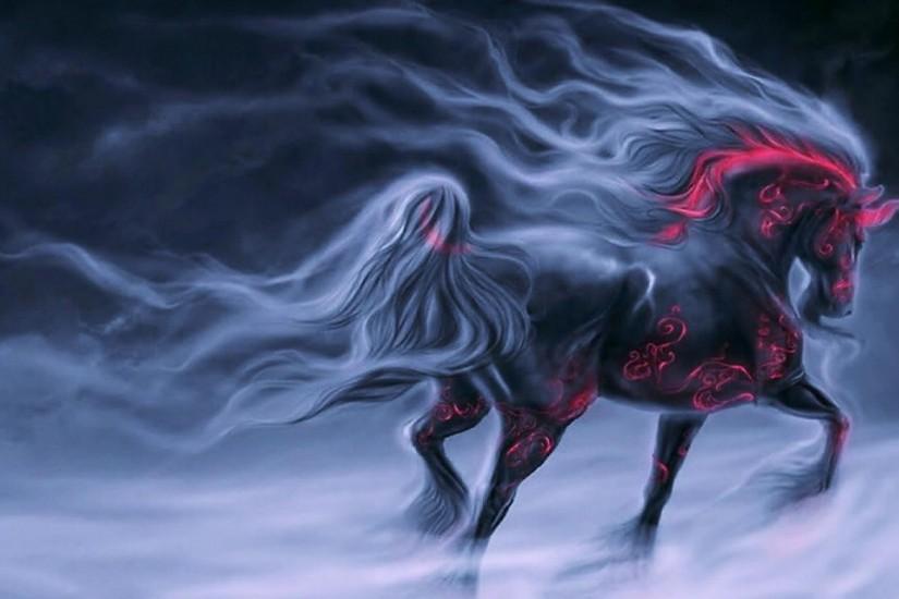 Dreamy Fantasy Black Unicorn Artwork Wallpaper Desktop Backgrounds .