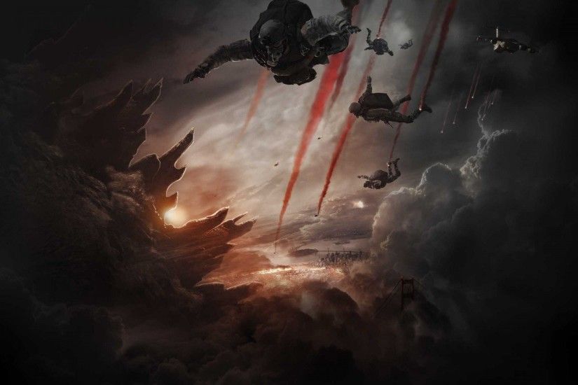 Soldiers War Godzilla Airborne