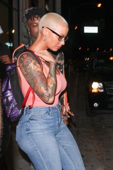 Amber Rose and 21 Savage seen leaving the Catch restaurant holding hands  after a romantic dinner in West Hollywood, CA – June 29, 2017