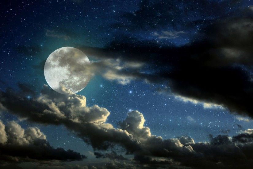 nighttime sky moon Gallery
