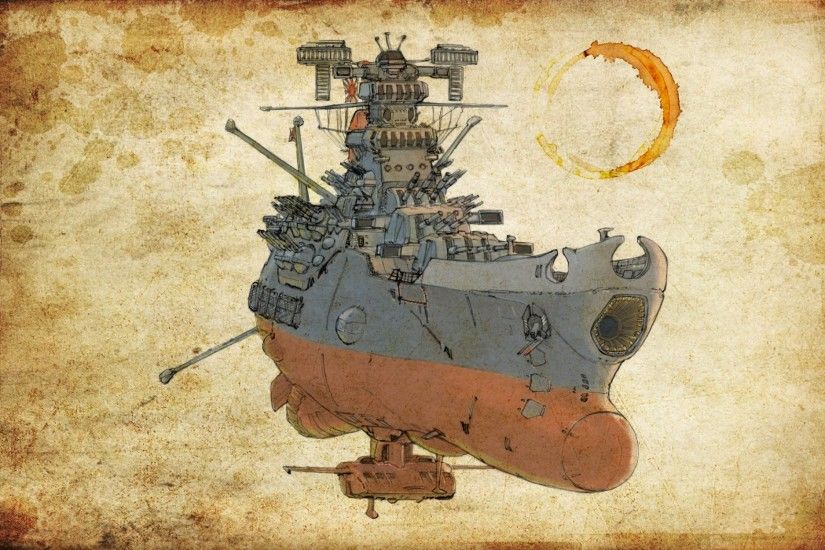 space battleship yamato anime sci-fi science fiction futuristic spaceship  ship boat anime d wallpaper