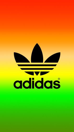 adidas Logo Rasta Color iPhone Wallpaper