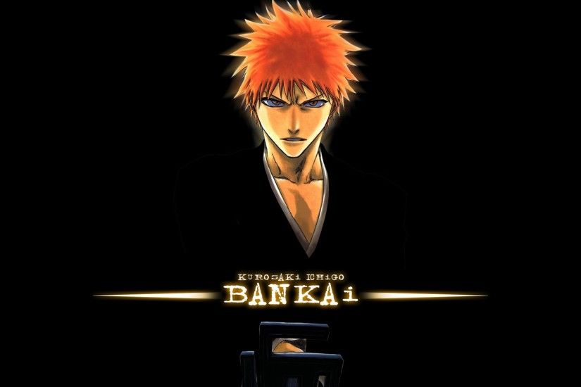 Bleach, Kurosaki Ichigo, Anime, Black Background, Orange Hair, Anime Boys, Bankai  Wallpapers HD / Desktop and Mobile Backgrounds