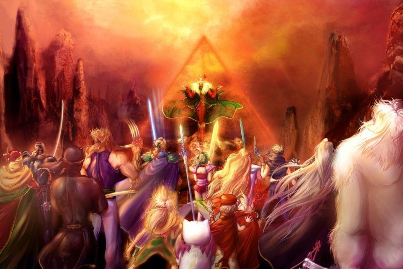 Gorgeous Final Fantasy 6 painting when our heroes approach Kefka for the  final battle