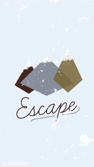 Escape cute mountain winter/fall scene wallpaper you can download for free  on the blog