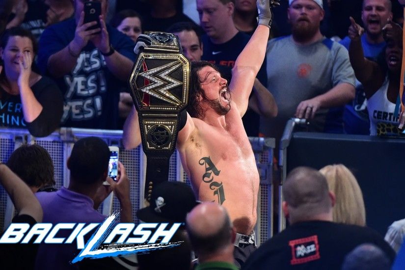 AJ Styles raises his hands high as the new WWE World Champion: Backlash  2016 - YouTube