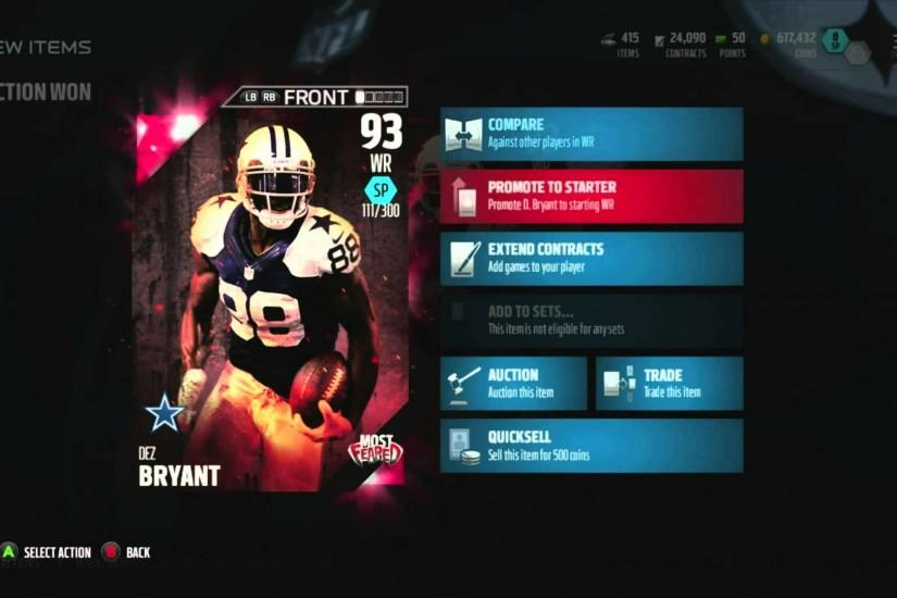 Throw Up The X! We Got Limited Edition Most Feared Dez Bryant! ::-XBOX ONE  Madden 16 Ultimate Team