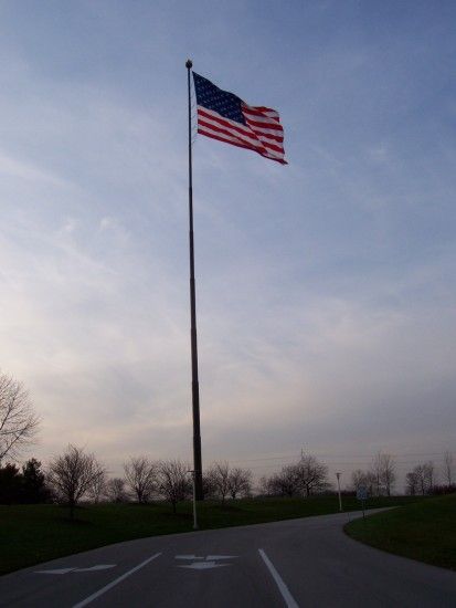 American Flag Pole Desktop Background
