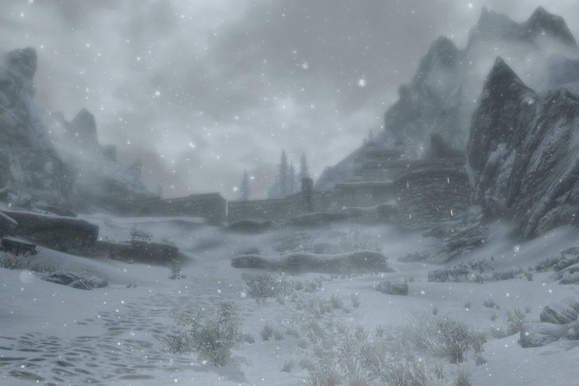 fort, Landscape, Winter, Snow, Mountain, The Elder Scrolls V: Skyrim  Wallpapers HD / Desktop and Mobile Backgrounds