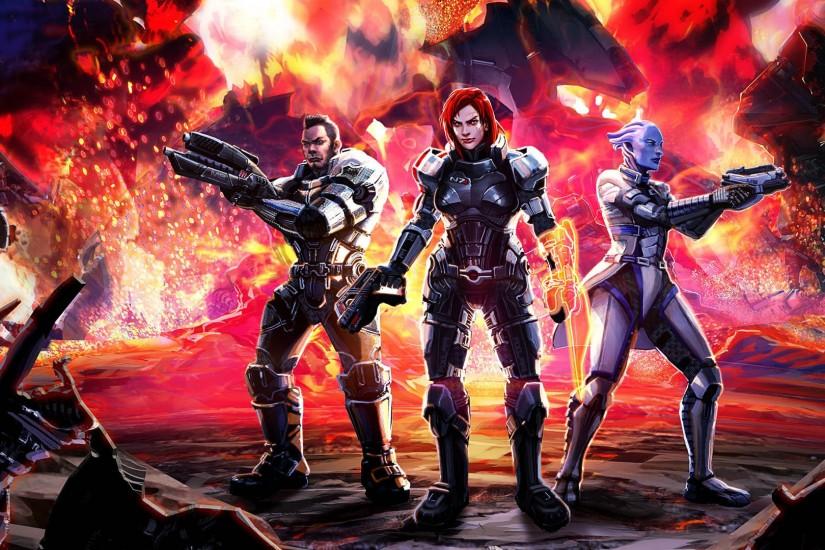 Video Game - Mass Effect 3 Commander Shepard Mass Effect Liara T'Soni James  Vega