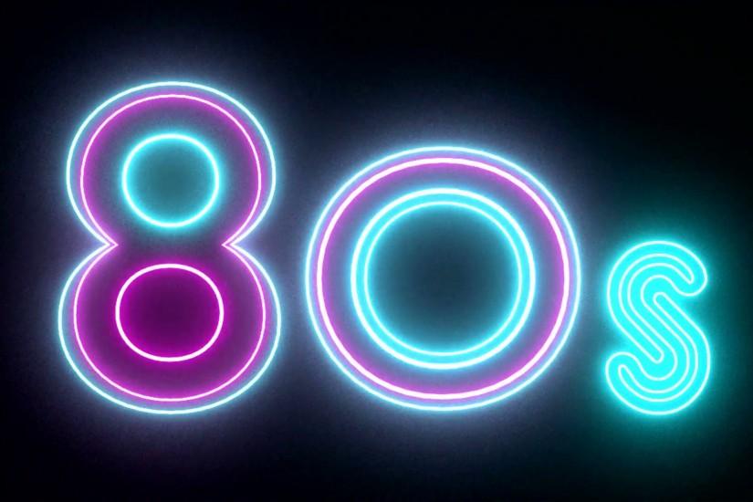 80s neon sign lights logo text glowing multicolor Motion Background -  VideoBlocks