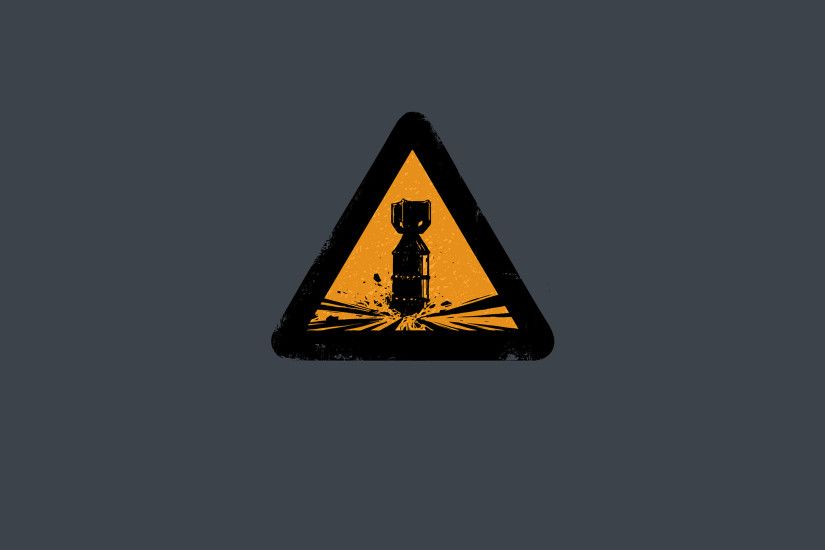 General 2560x1600 warning signs nuclear bombs minimalism caution