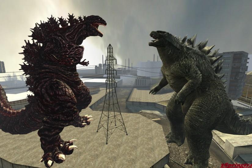 Shin Godzilla and Godzilla 2014 by 2SpringtrapGirl23