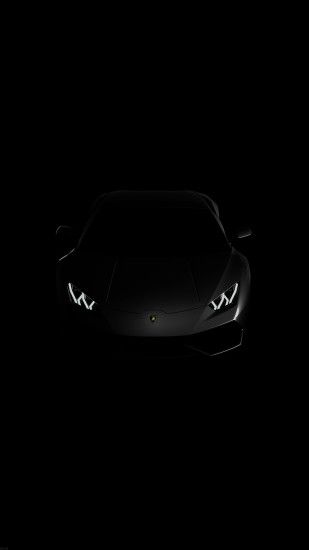 Lamborghini Huracan Lp Black Dark #iPhone #7 #wallpaper