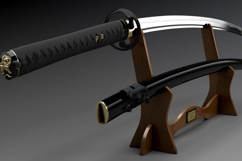 Black Katana Sword | 1920 x 1080 ...
