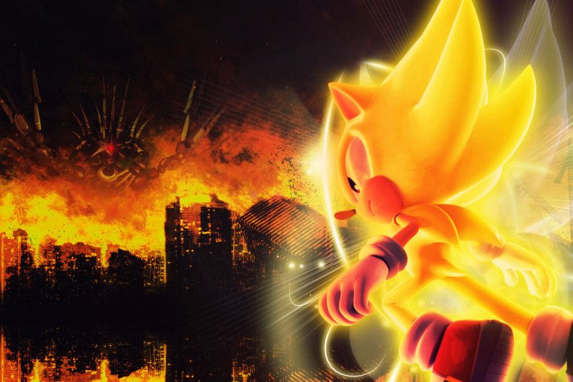 ... SonicTheHedgehogBG Super Sonic Vs Metal Overlord - Wallpaper by  SonicTheHedgehogBG