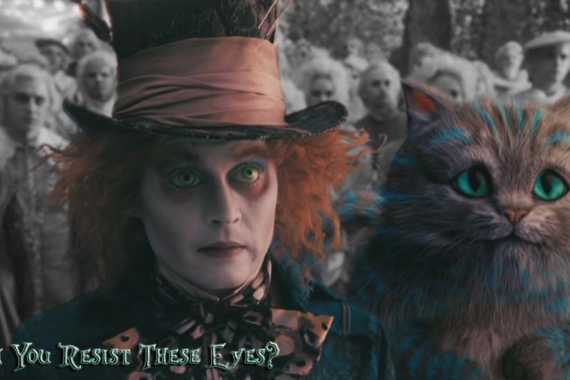 movies, Alice In Wonderland, Cat, Johnny Depp, Mad Hatter, Cheshire Cat  Wallpaper HD