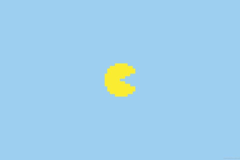 Yellow Pixel Pacman for 2560x1600