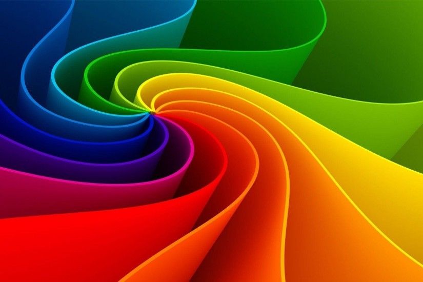 Rainbow Flower Abstract Wallpaper | High Definition Wallpapers