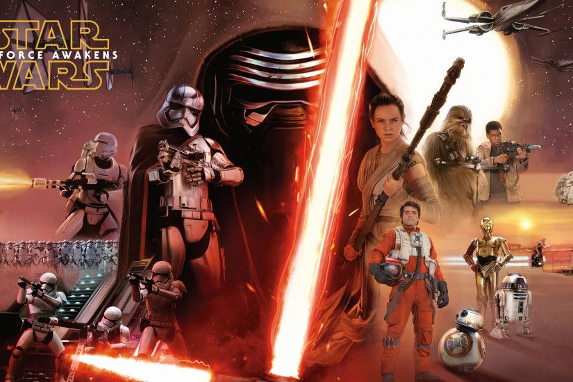 Star Wars: The Force Awakens poster wallpaper