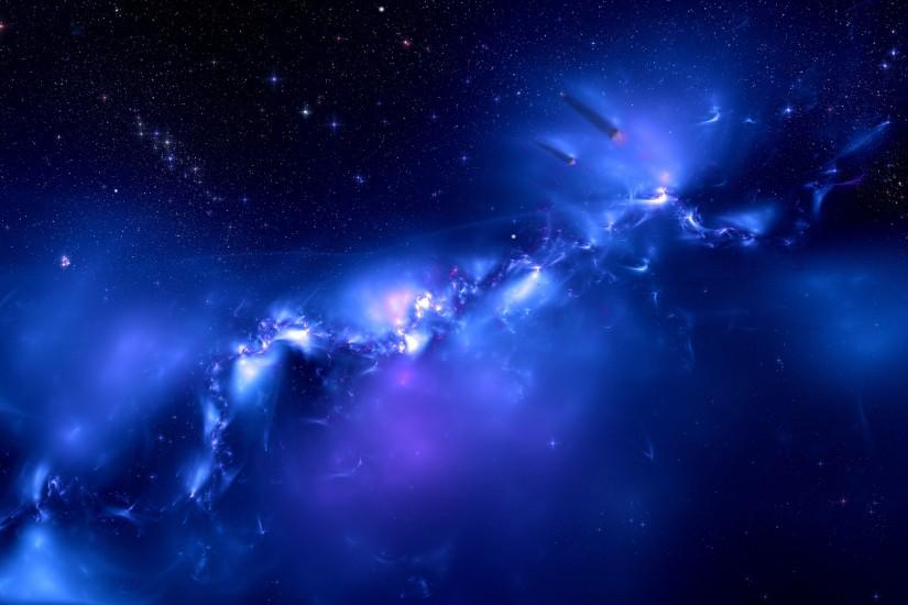 Blue Space Galaxy Wallpaper (page 5) - Pics about space