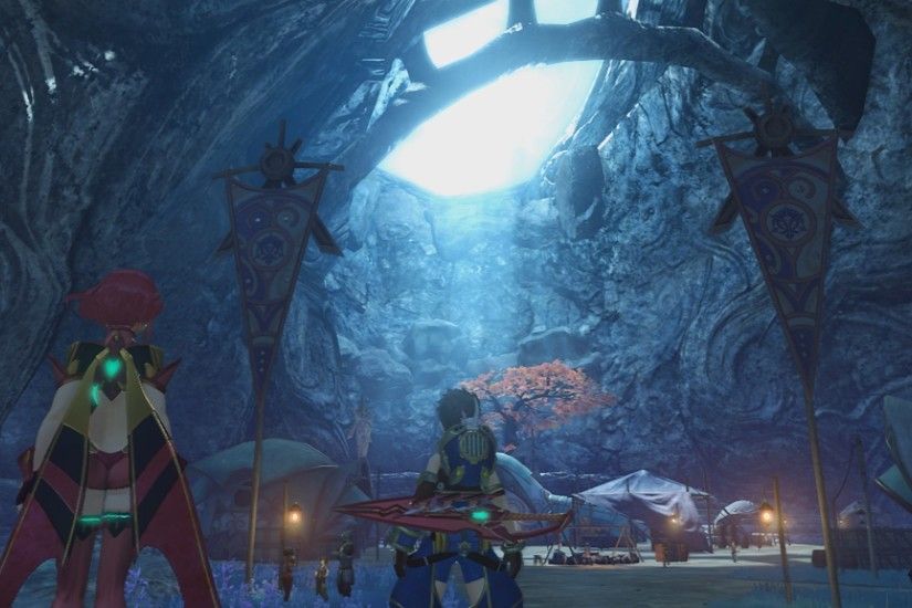 A moody cavern in Xenoblade Chronicles 2.