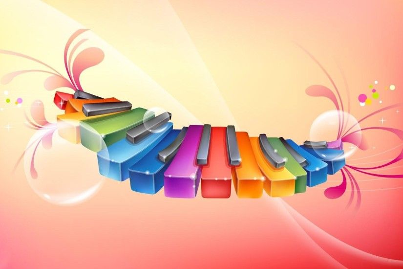 3D Musical Piano keys Full HD Wallpapers