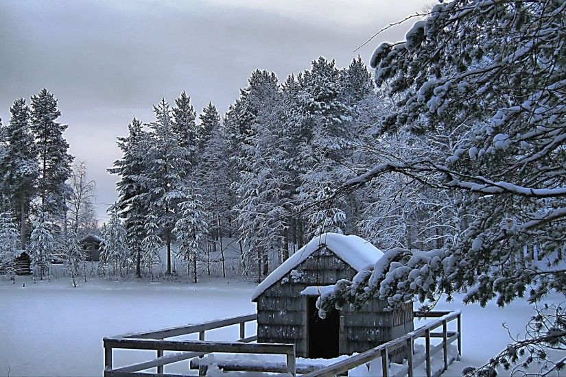 Download wallpaper Winter Scenery: Full ...