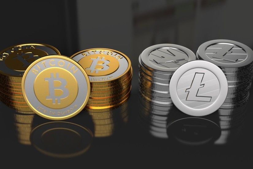 Bitcoin and Litecoin Wallpaper