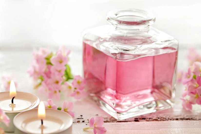 spa zen candles oil pink perfume flowers spa perfume candles