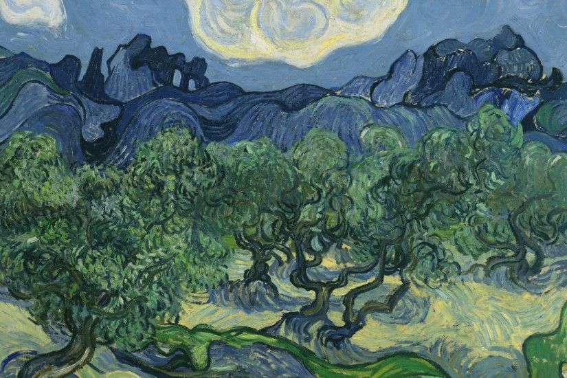 Van Gogh Olive Trees Wallpaper HD