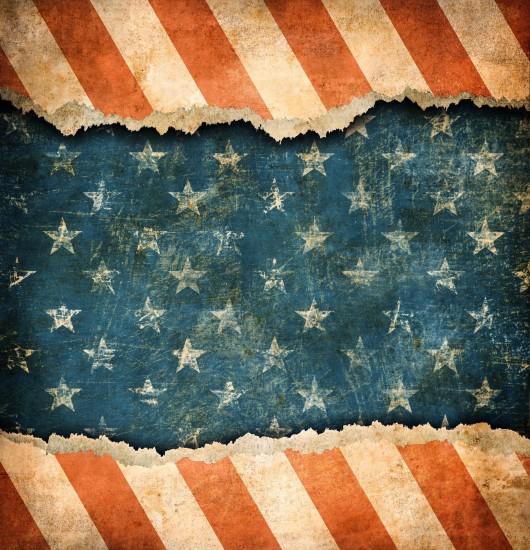 Grunge Ripped Paper USA Flag Pattern Vector