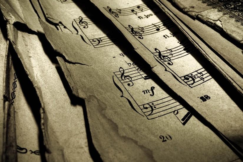 Sheet music musical old wallpapers