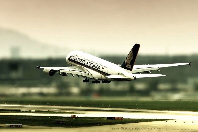 Airbus A380 Singapore Airlines Landing HD Wallpaper. Â«