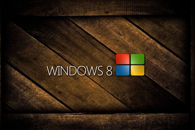 Preview wallpaper windows 8, logo, wooden, colorful 1920x1080