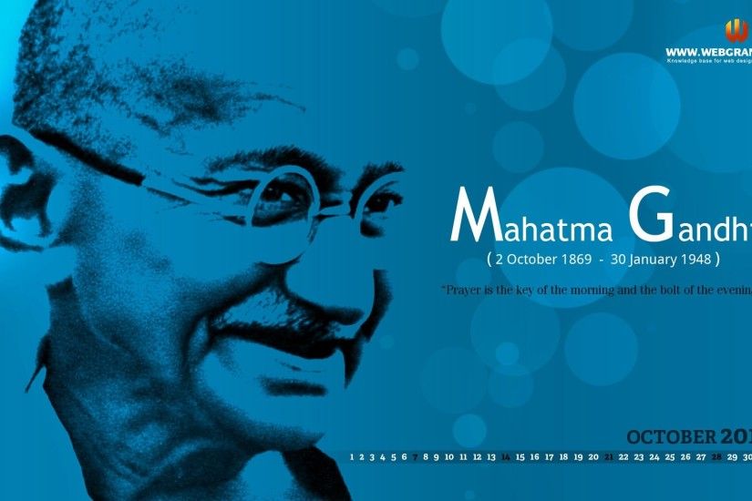 Mahatma Gandhi Calendar October 2012