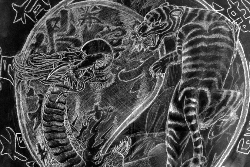 Dragon and Tiger Wallpaper - WallpaperSafari Â· tiger dragon yin yang ...
