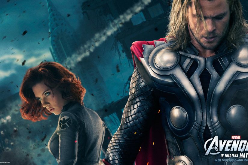 Avengers Wallpaper 7 - Thor & Black Widow