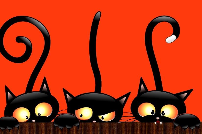Cute Halloween Cat Desktops Wallpapers
