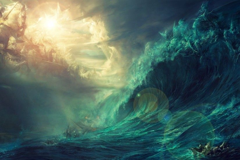 Wallpapers Hd Raging Seas Waves Ocean Storm Rough Chop 3840 X 1080 430 .