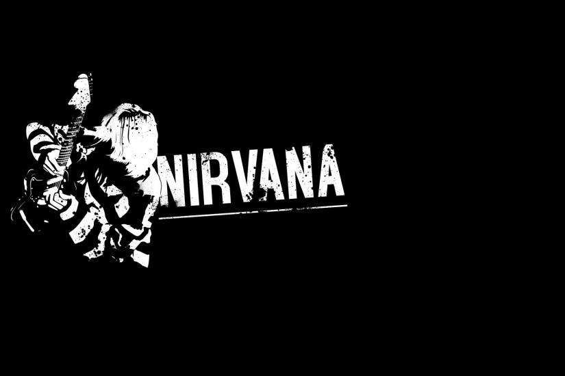 Preview wallpaper nirvana, guitarist, sign, background, letters 3840x2160