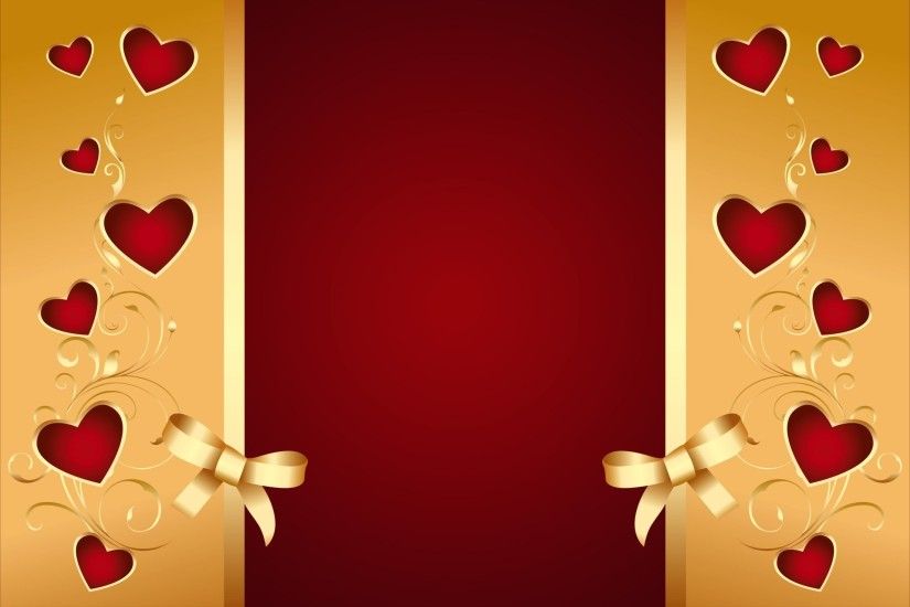 red golden hearts bow romantic love valentine background background heart