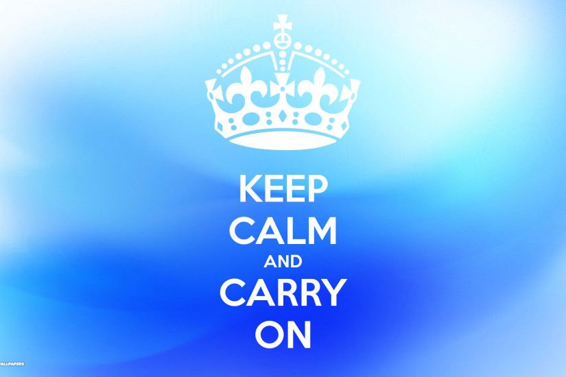 keep calm and carry on 1920 blue abstract background