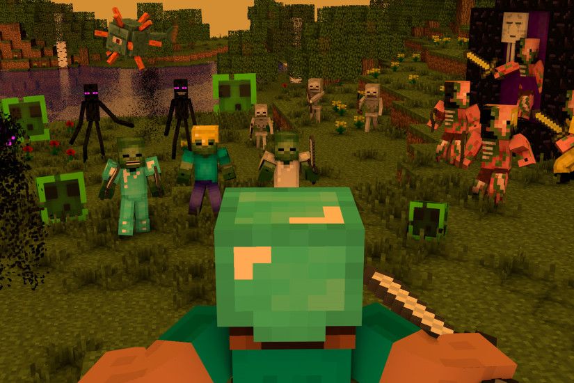 Video Game - Minecraft Mojang Video Game Zombie Pigman (Minecraft) Steve ( Minecraft)